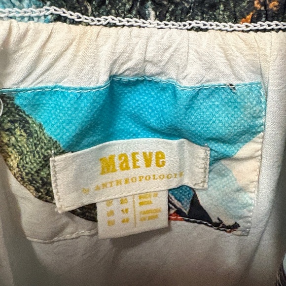 Anthropologie Blue and Green Postcard Print Midi Dress 16 - Picture 5 of 10